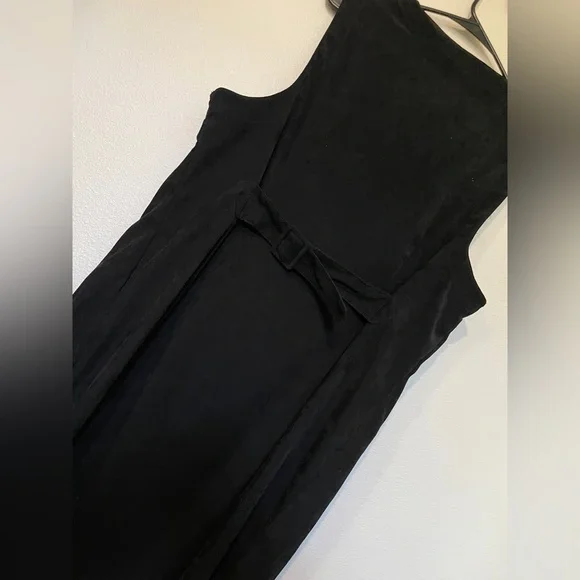 St. John’s Bay Black Sleeveless Button-Front Maternity Maxi Dress | Vintage - Picture 5 of 9